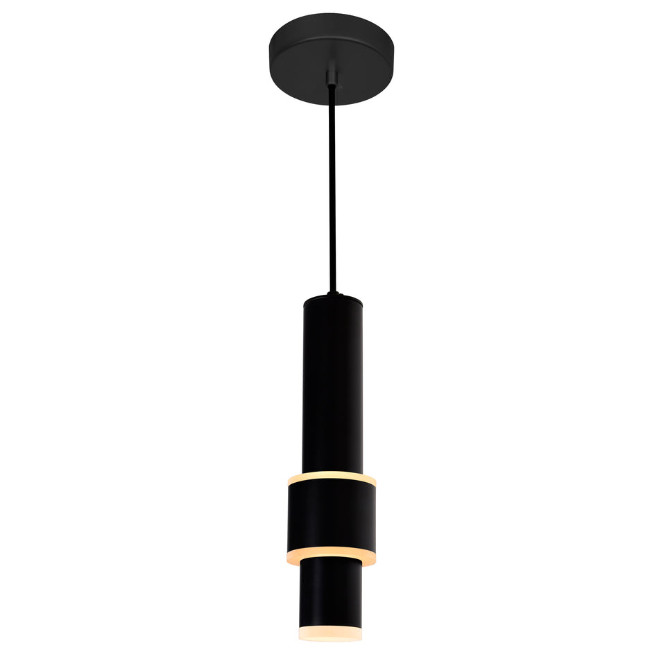 Lena Integrated LED 5in Black Mini Pendant