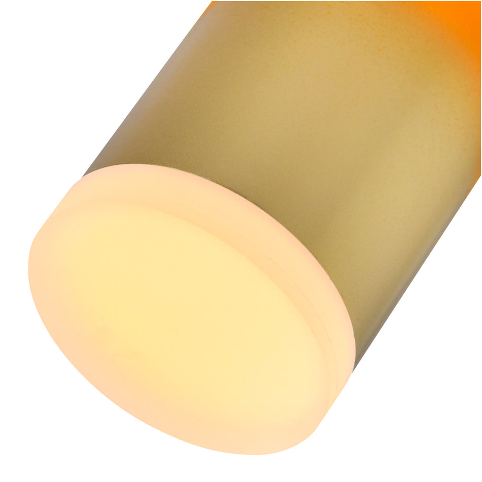 Lena Integrated LED 5in Satin Gold Mini Pendant by CWI