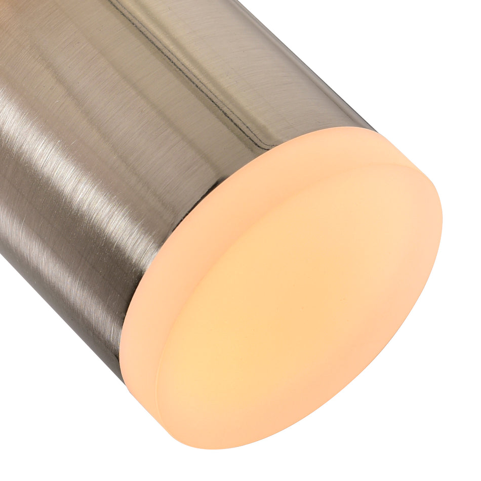 Lena Integrated LED 5in Satin Nickel Mini Pendant by CWI