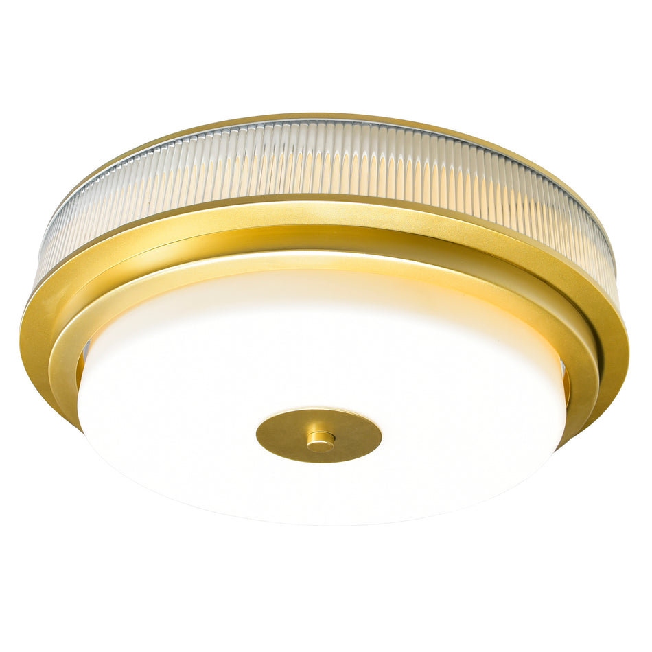 Valdivia 5 Light 22in Satin Gold Flush Mount by CWI