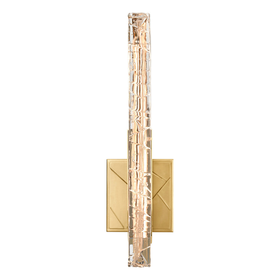 Valira Integrated LED Brass Wall Light with Handcrafted Glass by CWI