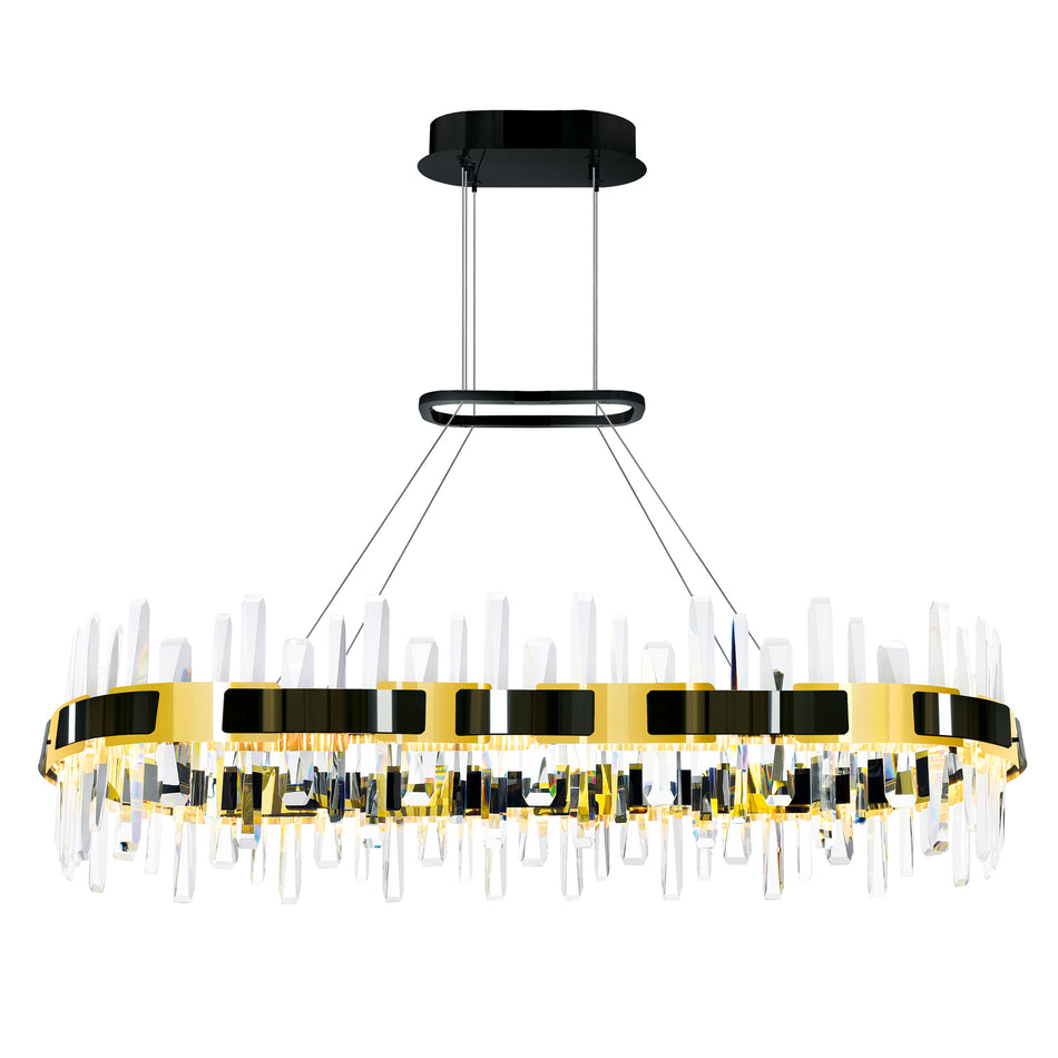 Aya Integrated LED 43in Pearl Black Chandelier