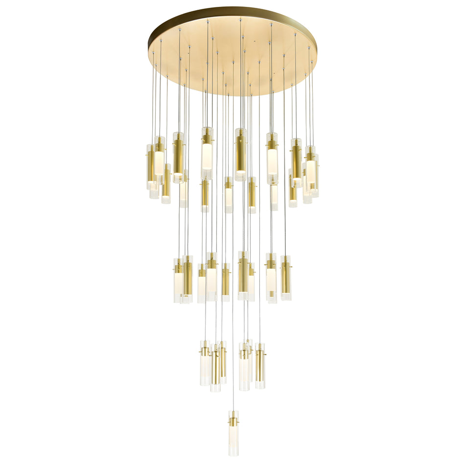 Olinda Integrated LED 33in Satin Gold Chandelier