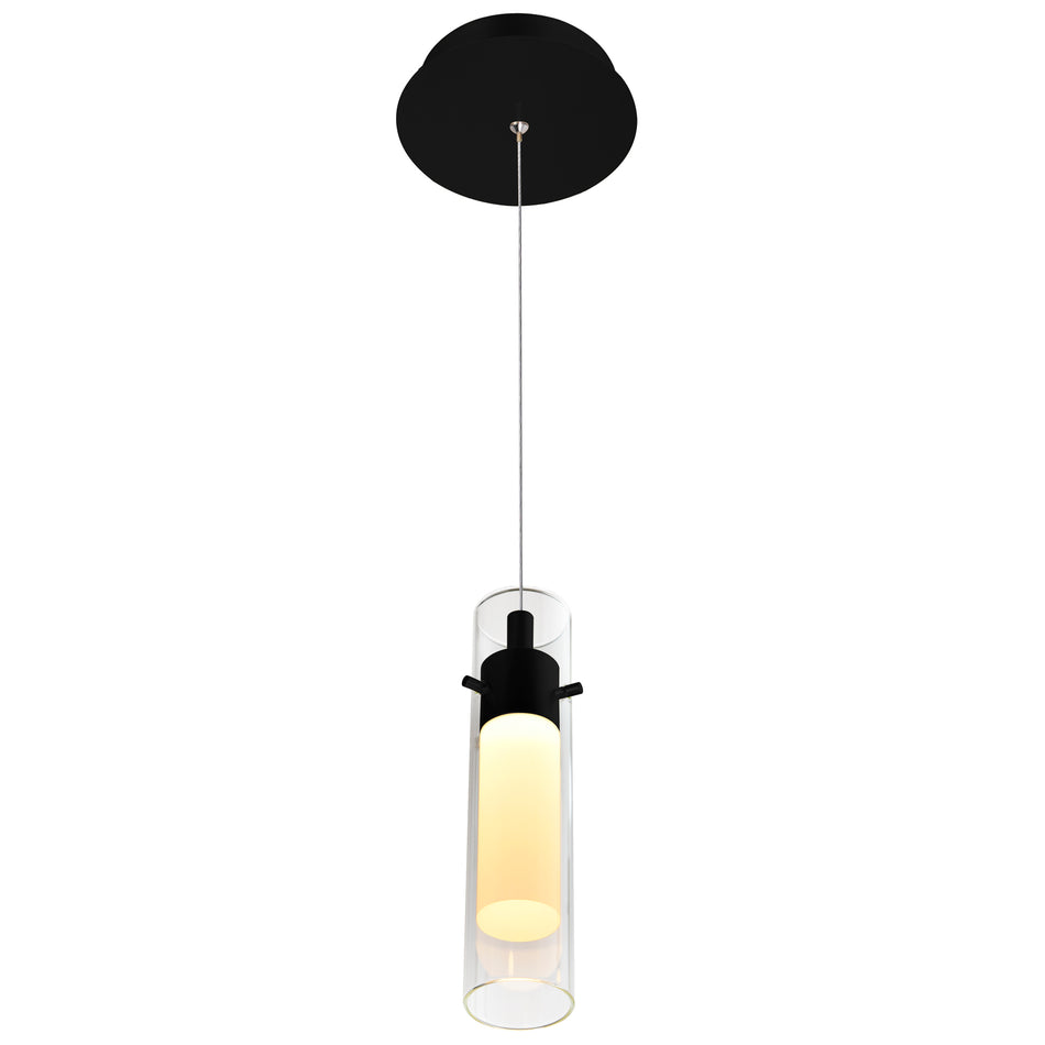 Olinda Integrated LED 5in Black Mini Pendant by CWI