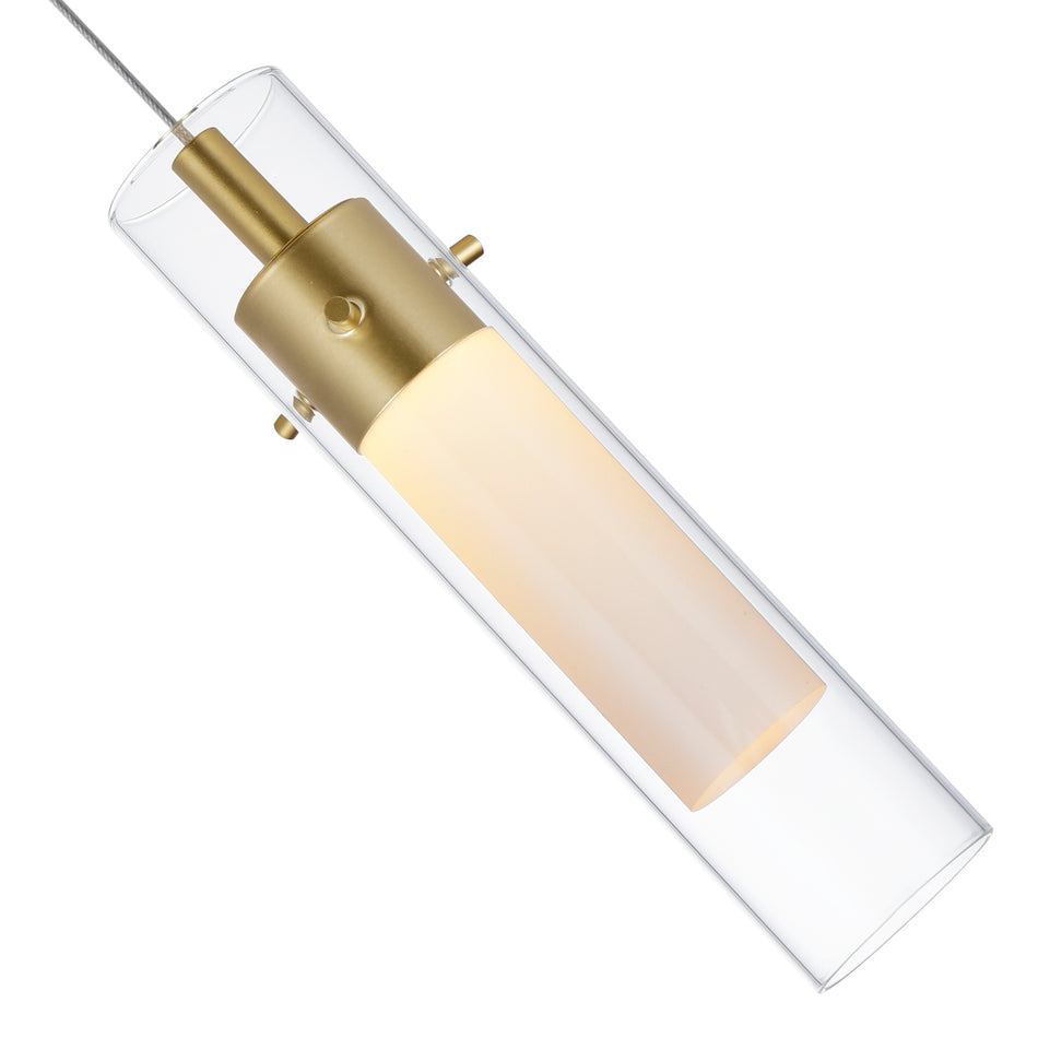 Olinda Integrated LED 5in Satin Gold Wall Light by CWI