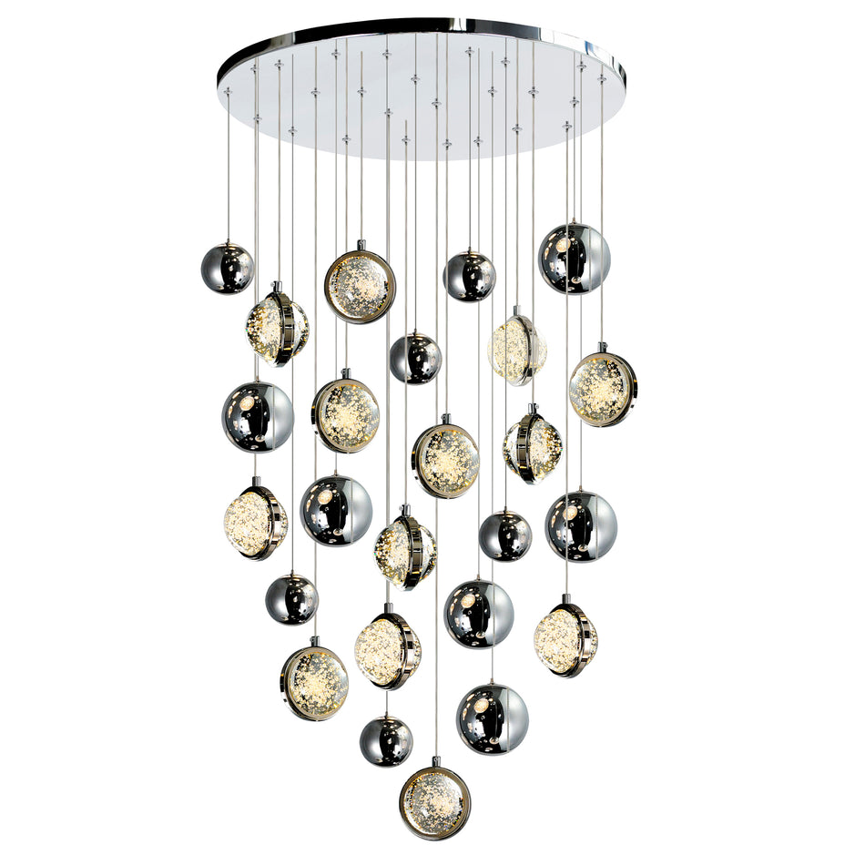 Salvador Integrated LED 24in Polished Nickel Chandelier
