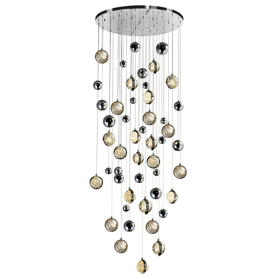 Salvador Integrated LED 32in Polished Nickel Chandelier
