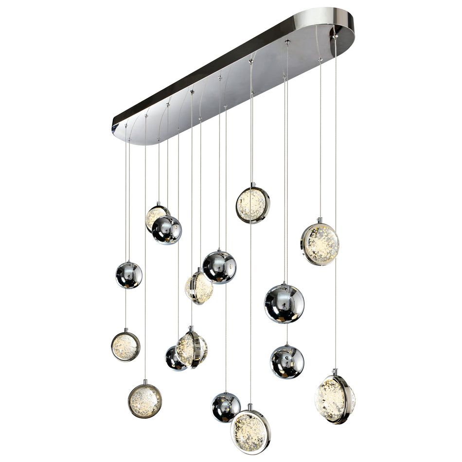 Salvador Integrated LED 40in Polished Nickel Chandelier by CWI
