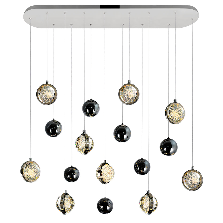 Salvador Integrated LED 40in Polished Nickel Chandelier