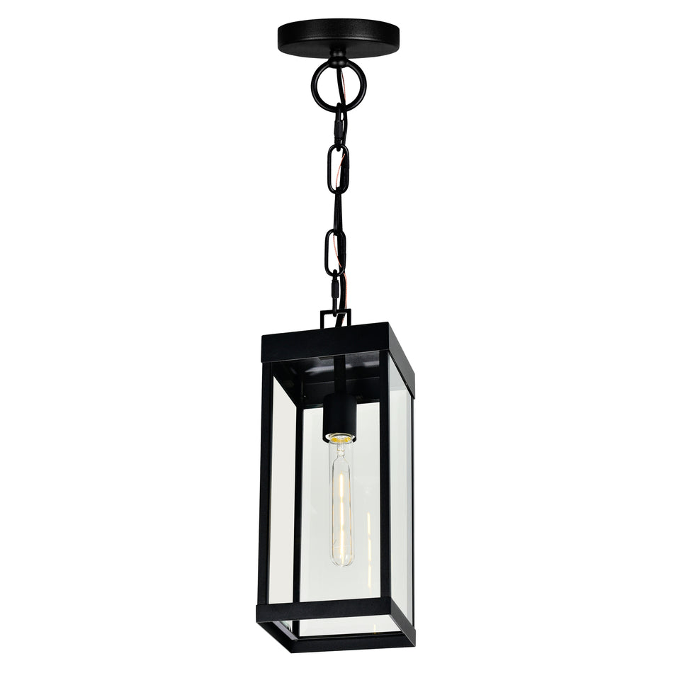 Windsor 1 Light Black Outdoor Pendant by CWI