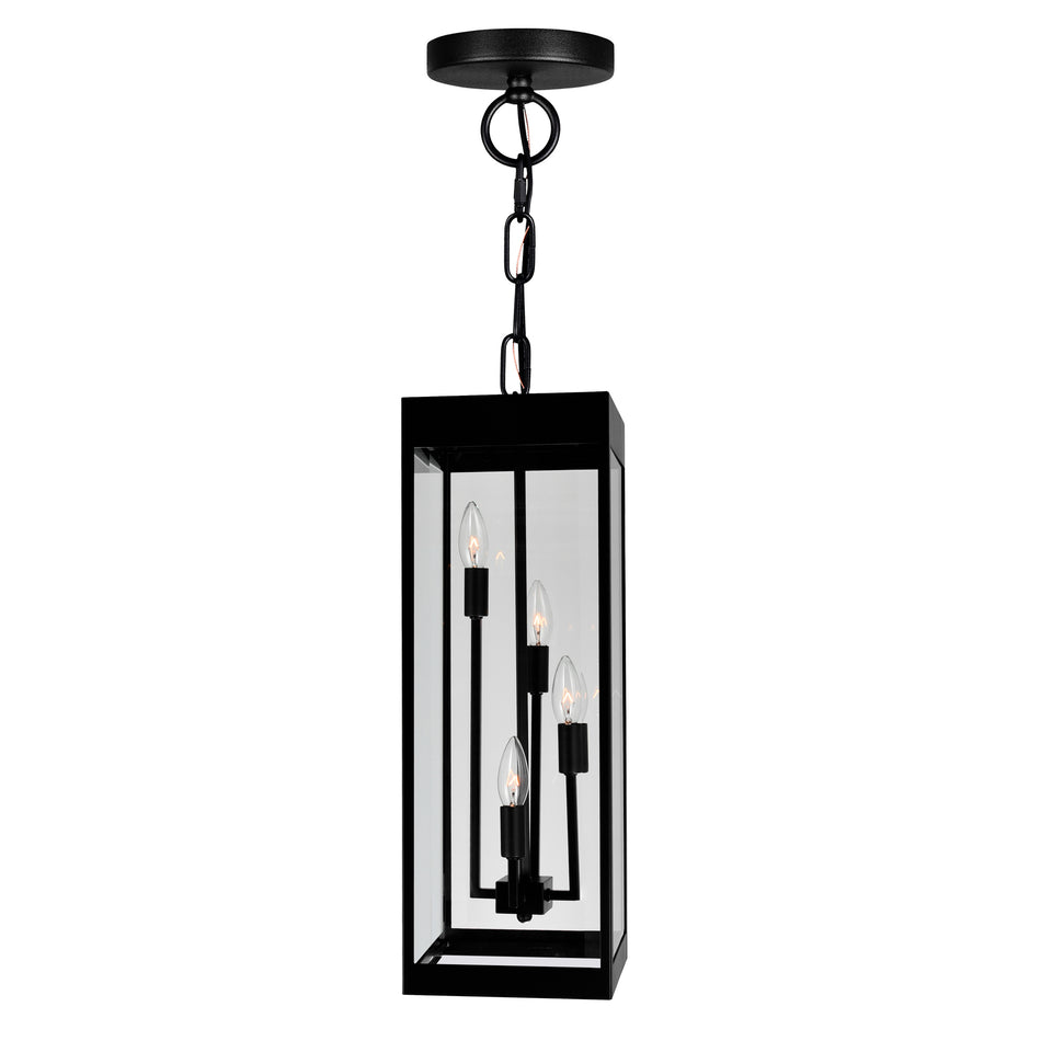 Windsor 4 Light Black Outdoor Pendant