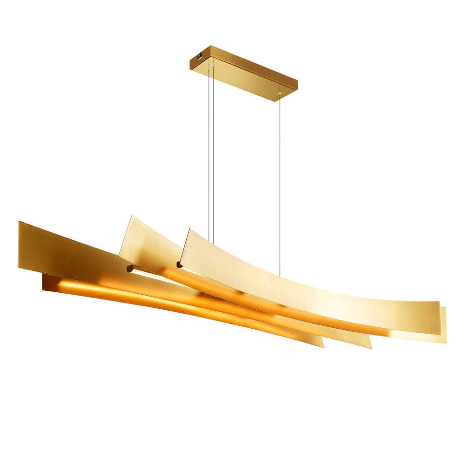 Candora Integrated LED 50in Brass Chandelier by CWI