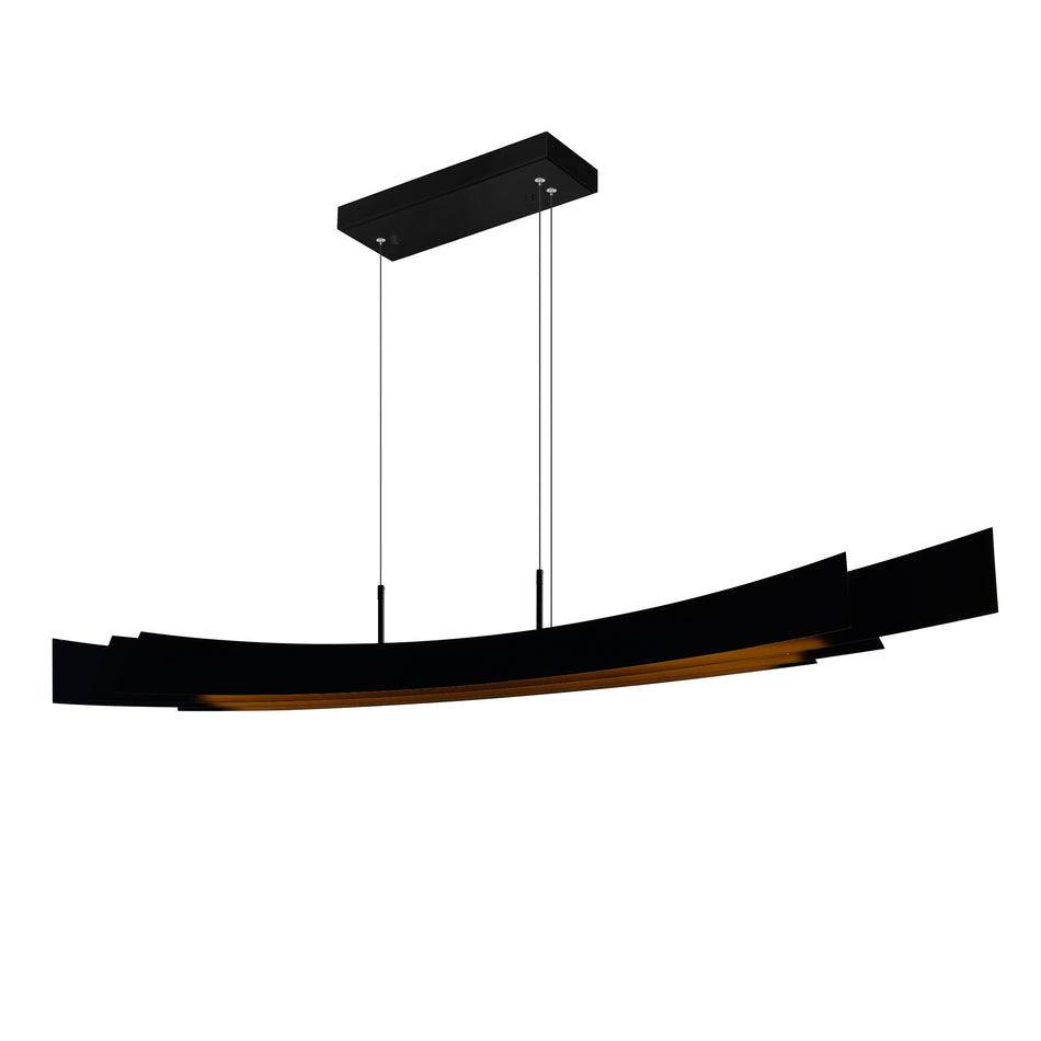 Candora Integrated LED 72in Black Chandelier