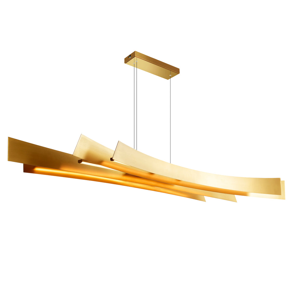 Candora Integrated LED 72in Brass Chandelier by CWI