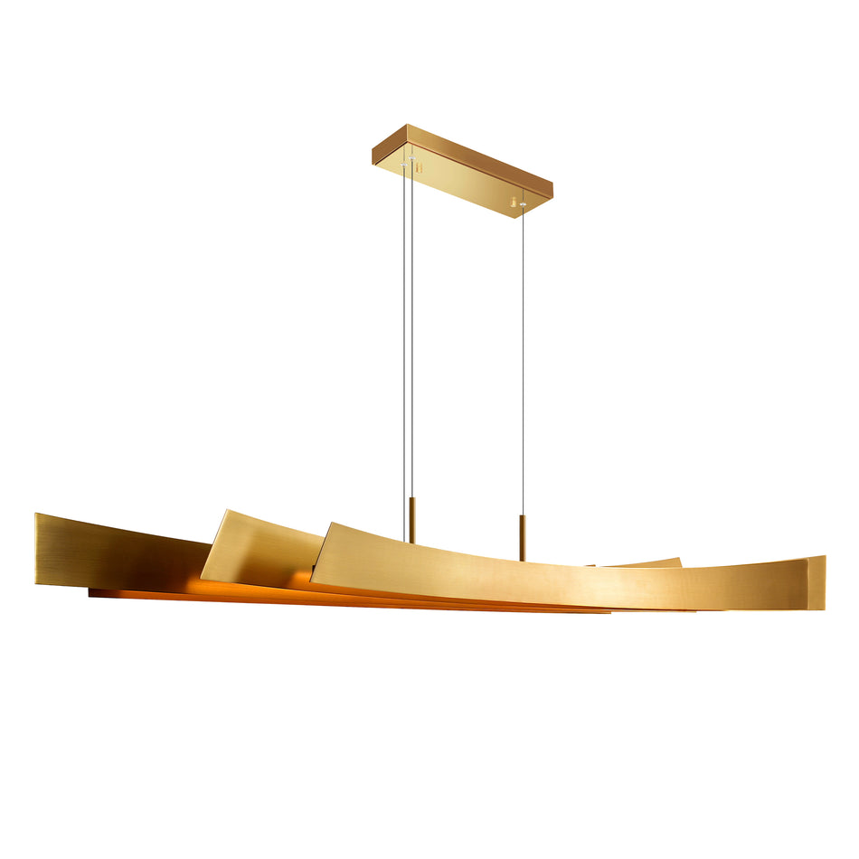 Candora Integrated LED 72in Brass Chandelier