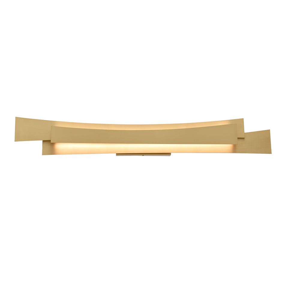 Candora Integrated LED 36in Brass Vanity Light