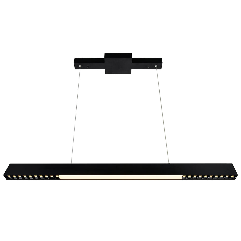Pienza Integrated LED 45in Black Chandelier by CWI