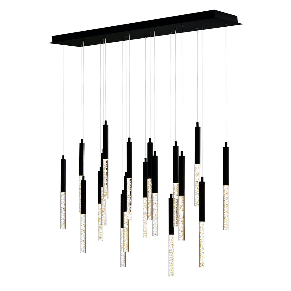 Dragonswatch Integrated LED 48in 18 Pendant Black Chandelier