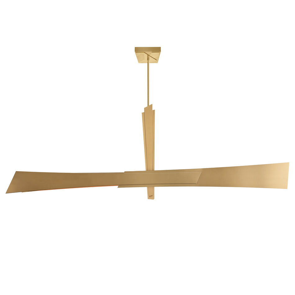 Solara Integrated LED 72in Brass Chandelier