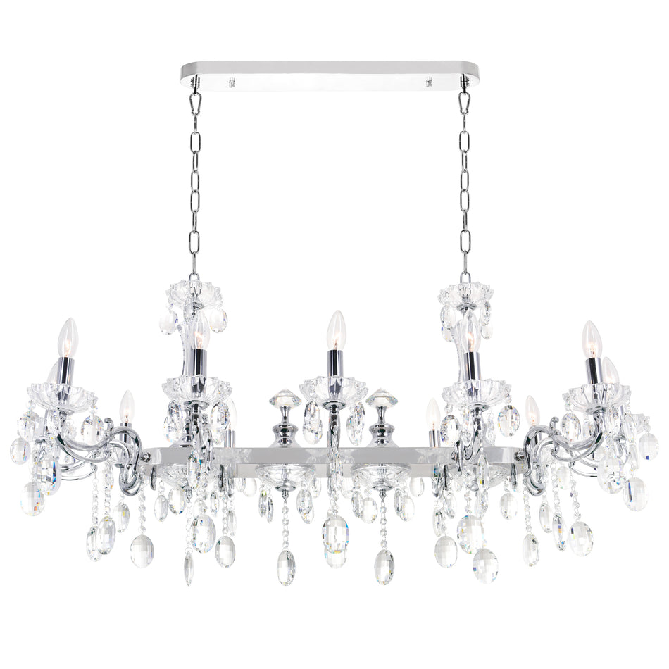 Flawless 10 Light Up Chandelier With Chrome Finish by CWI