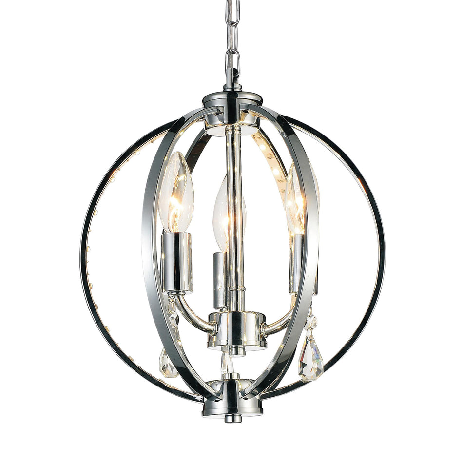 Abia 3 Light Chrome Mini Pendant