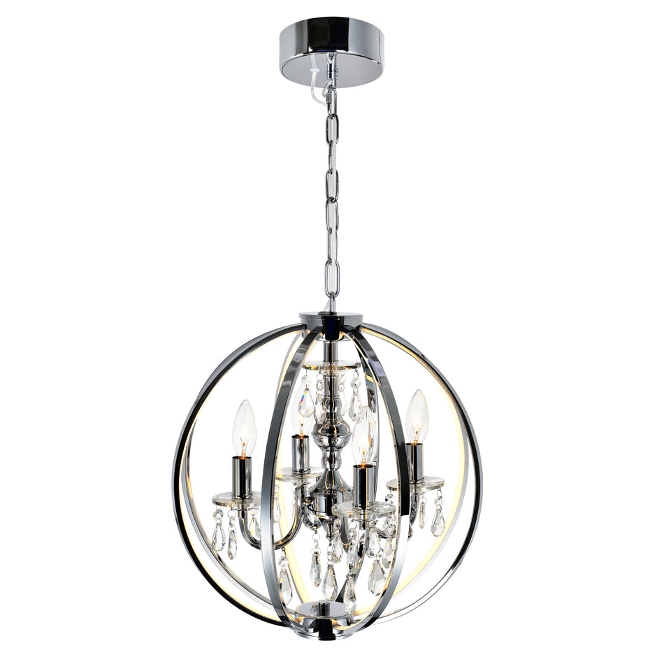 Abia 4 Light Chrome Chandelier by CWI
