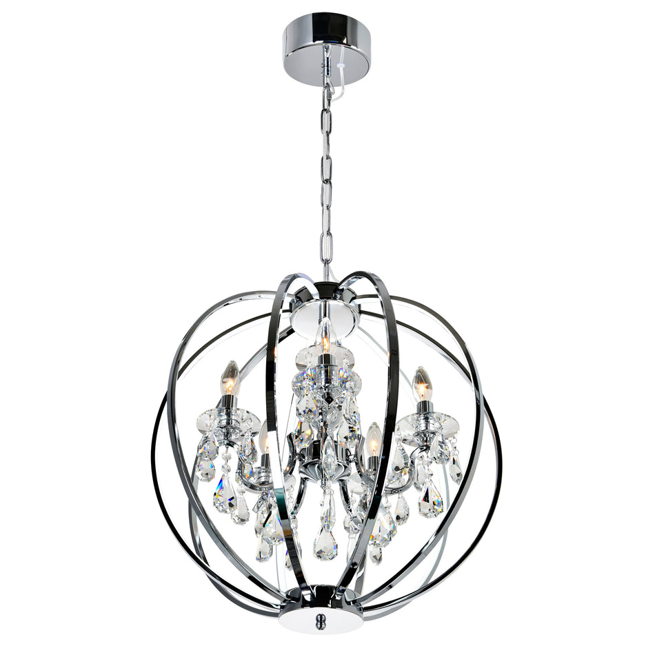 Abia 5 Light Chrome Chandelier by CWI