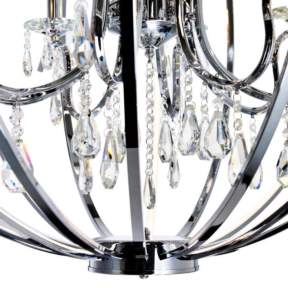 Abia 8 Light Chrome Chandelier by CWI