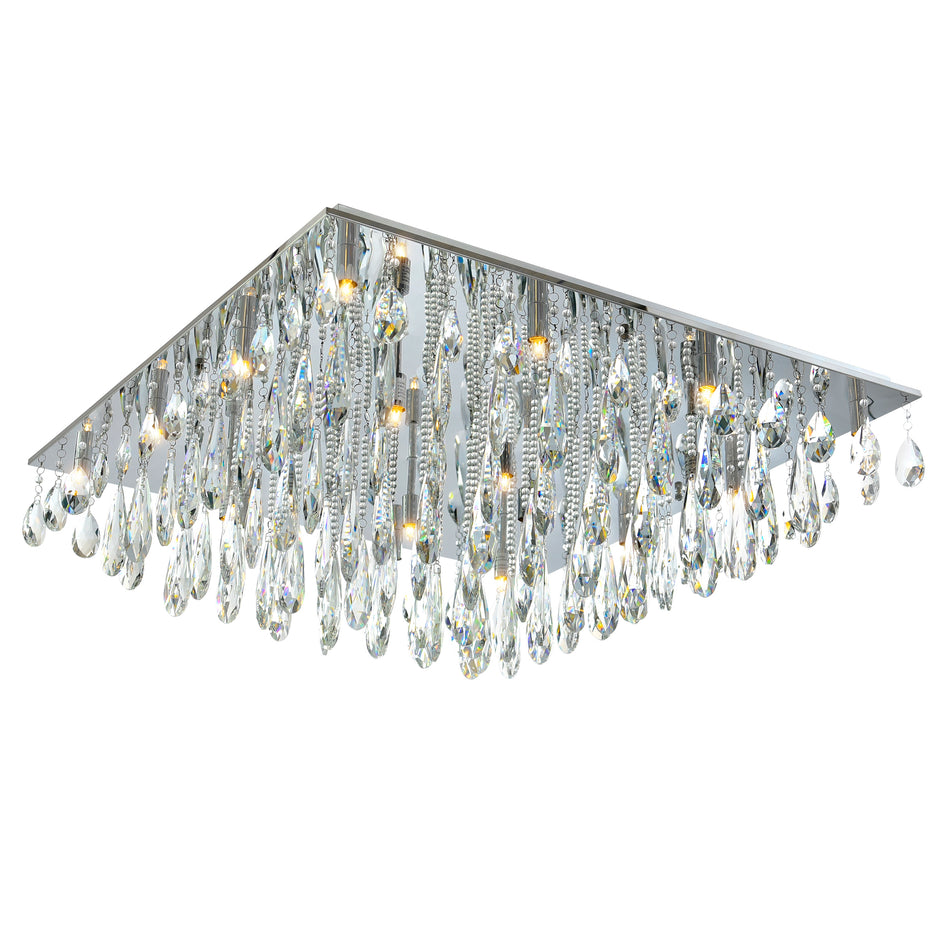 Bianca 20 Light Flush Mount With Chrome Finish by CWI