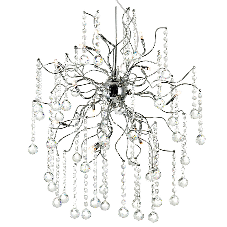 Cherry Blossom 15 Light Chandelier With Chrome Finish by CWI