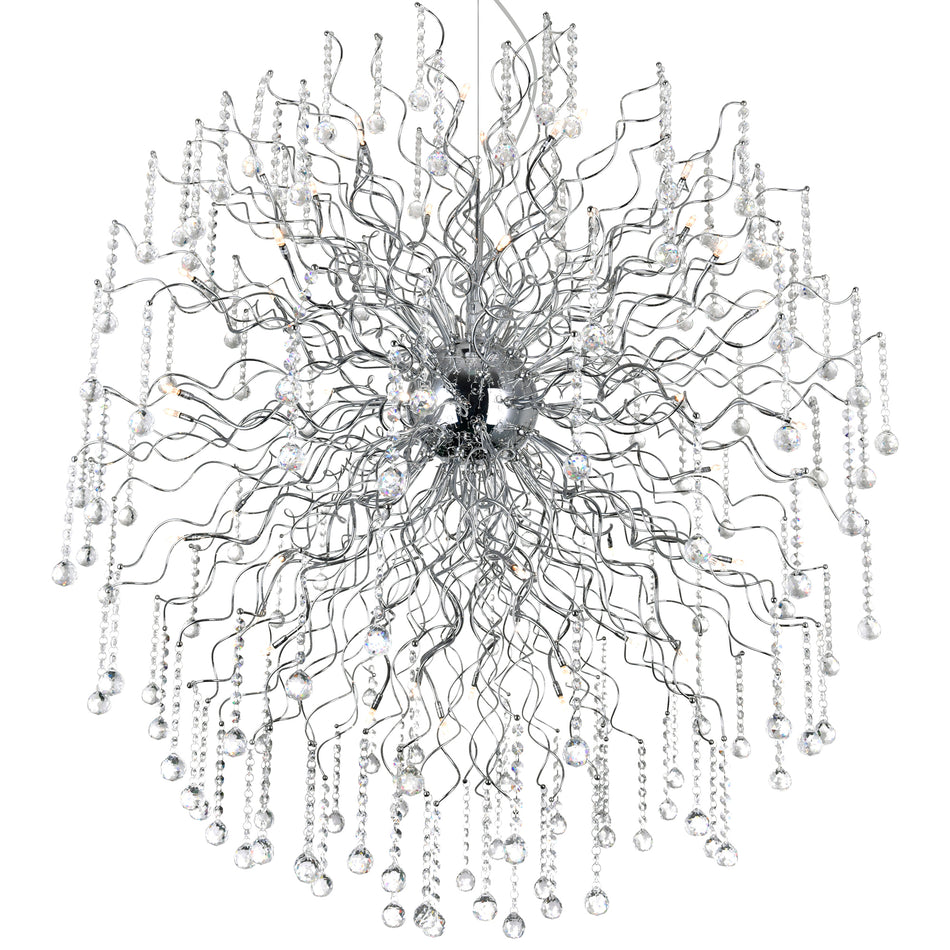 Cherry Blossom 48 Light Chandelier With Chrome Finish by CWI