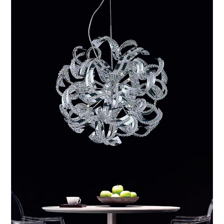 Swivel 14 Light 22in Chrome Chandelier by CWI