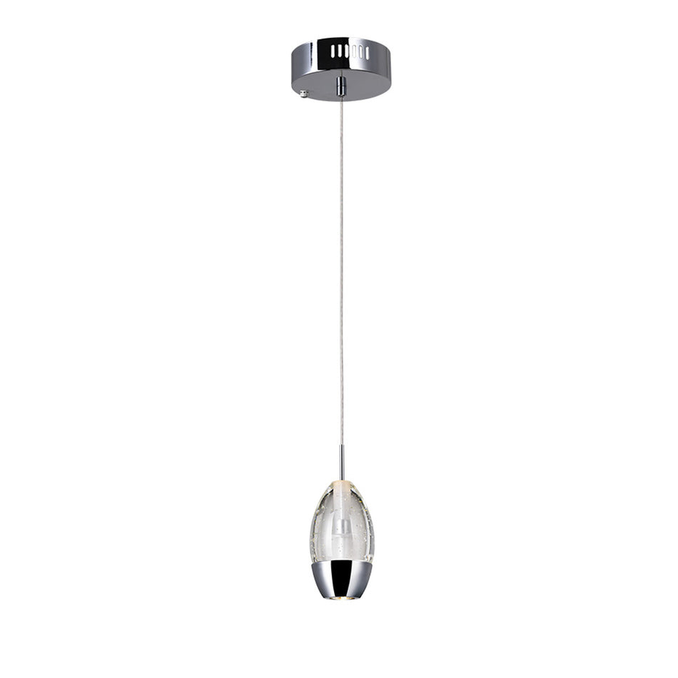 Perrier 1 Light Down Mini Pendant With Chrome Finish