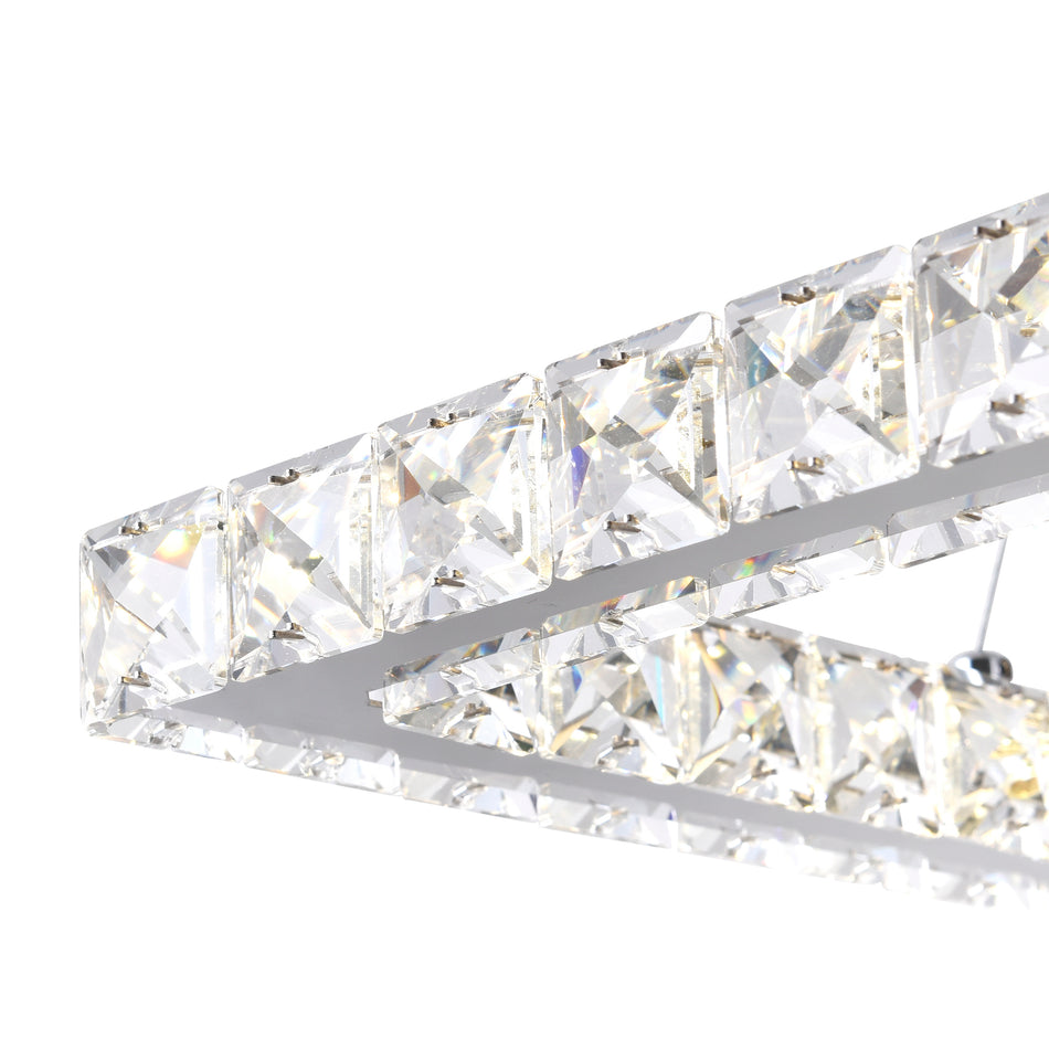 Ring LED Chandelier With Chrome Finish by CWI