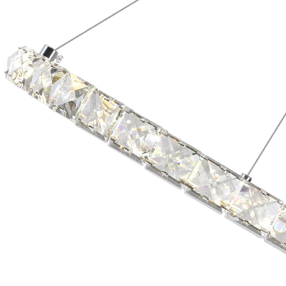 Ring Integrated LED 3-Ring 16in Chrome Chandelier by CWI