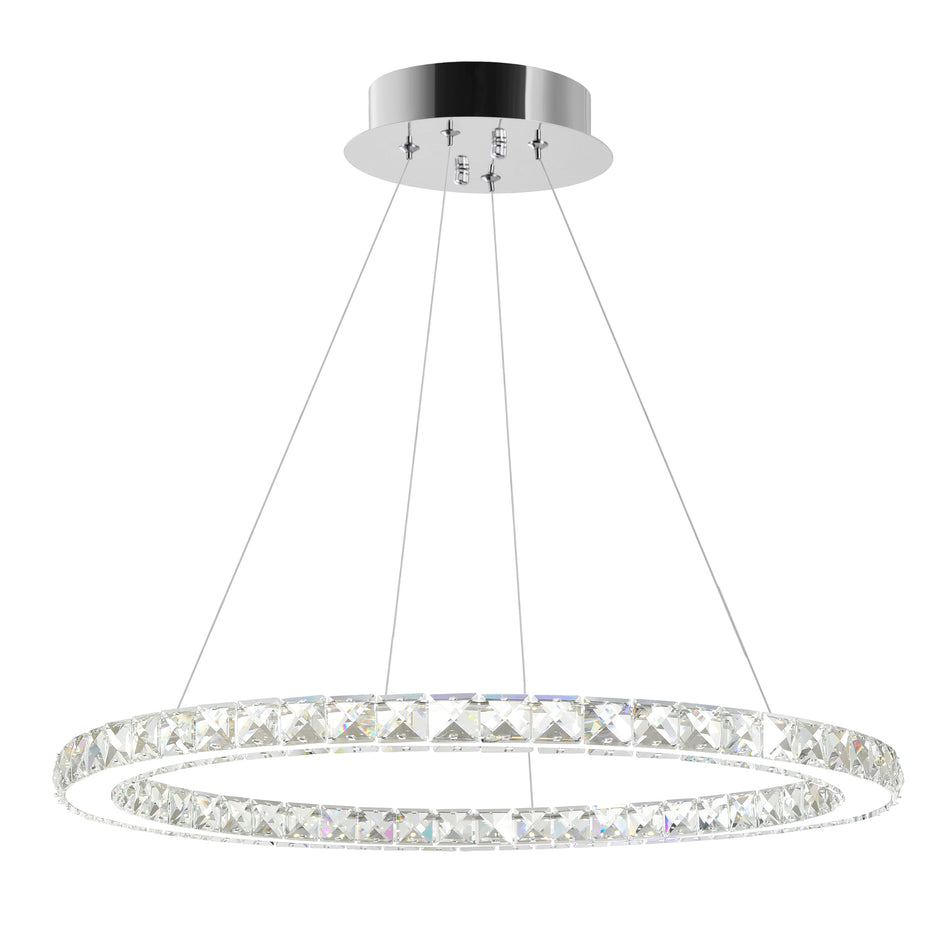 Ring Integrated LED 24in Chrome Chandelier