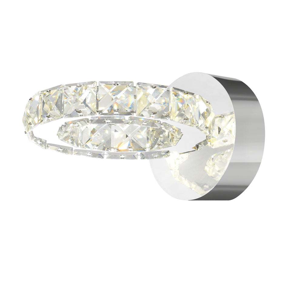 Ring Integrated LED Chrome Wall Sconce by CWI