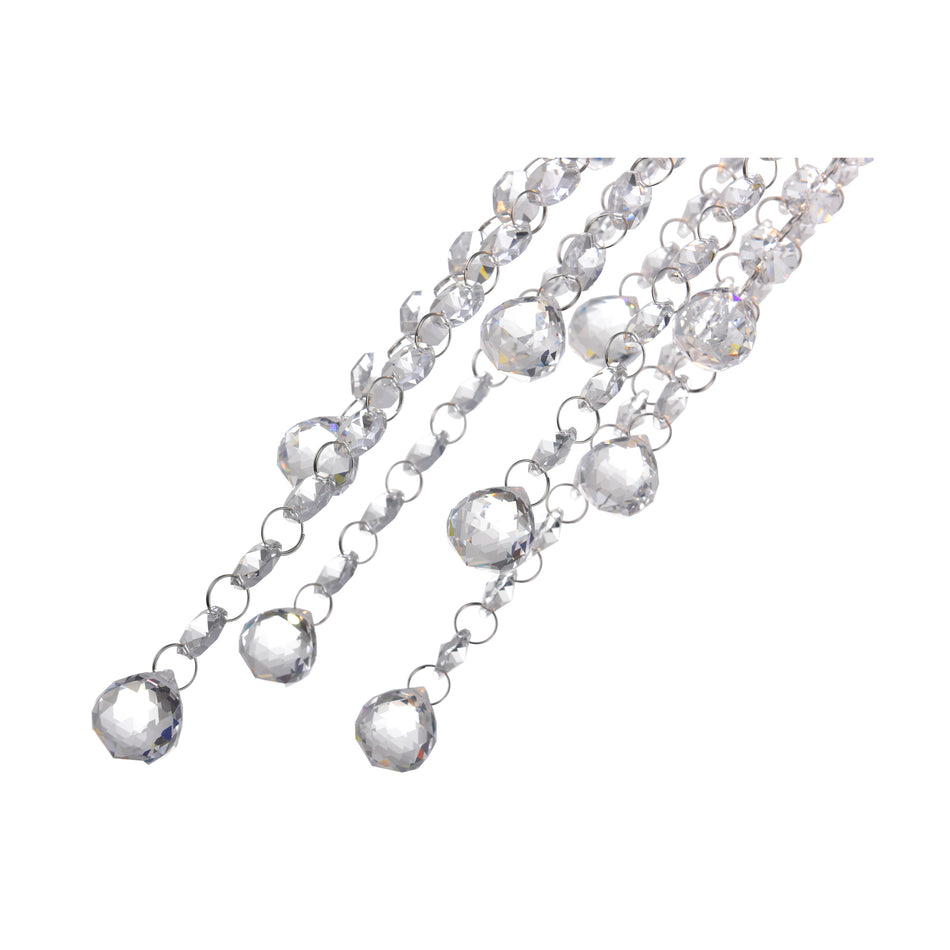 Extended 1 Light 5in Chrome Down Mini Pendant by CWI