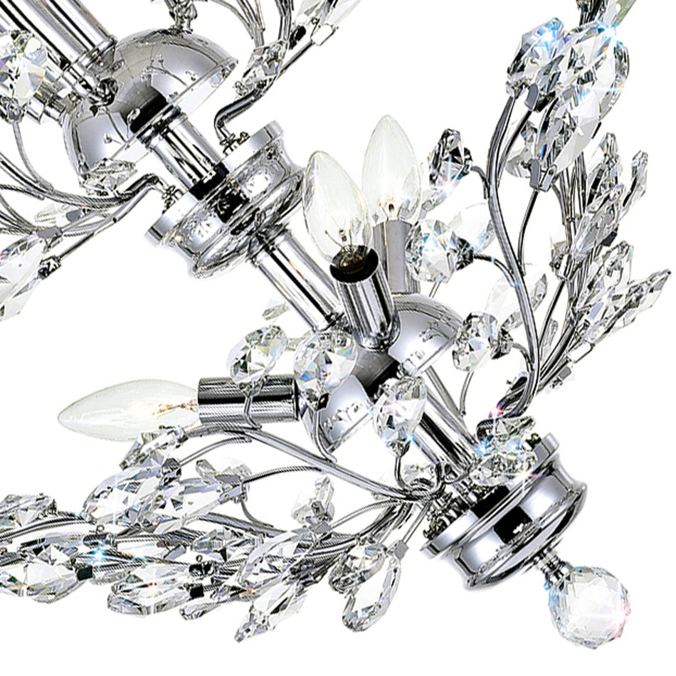 Ivy 6 Light 22in Chrome Chandelier by CWI