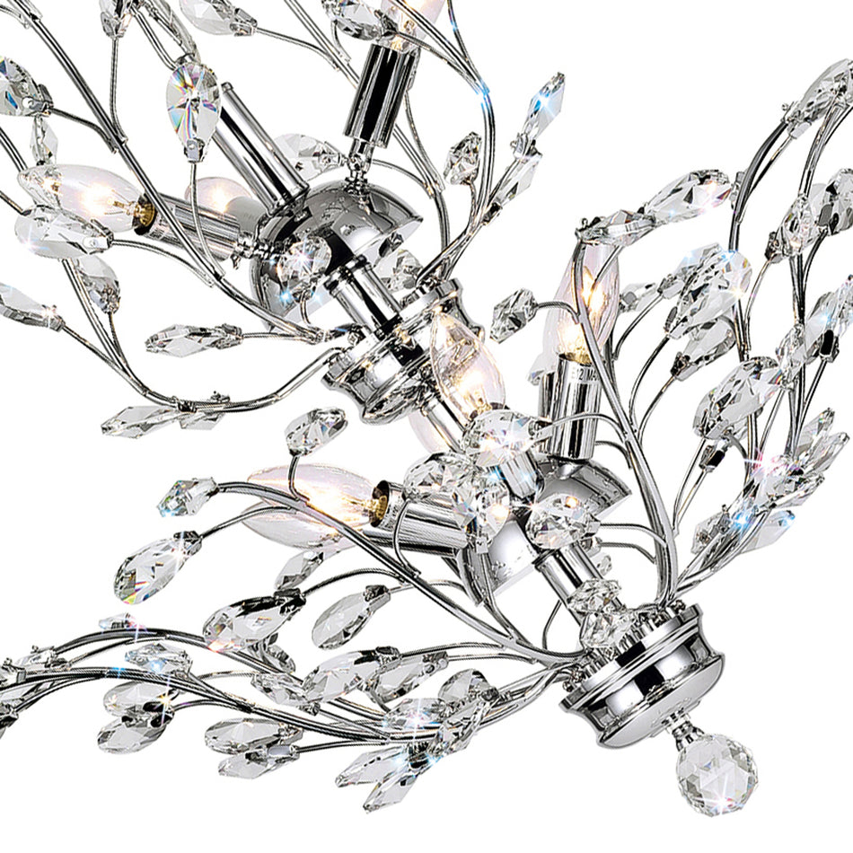 Ivy 9 Light 28in Chrome Chandelier by CWI
