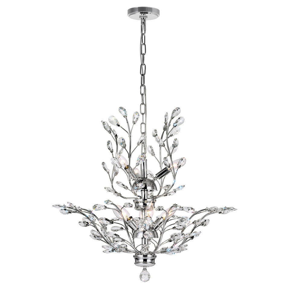 Ivy 9 Light 28in Chrome Chandelier