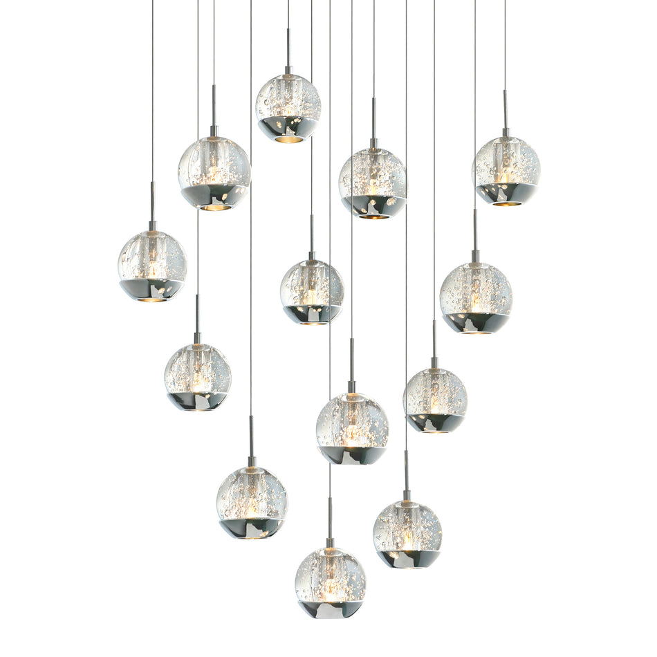 Perrier 13 Light 24in Chrome Multi Light Pendant by CWI