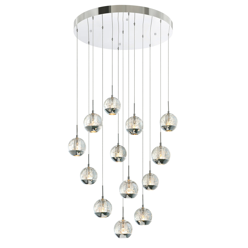 Perrier 13 Light 24in Chrome Multi Light Pendant