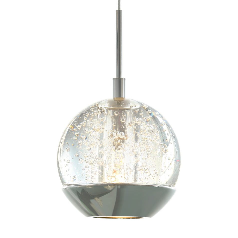 Perrier 1 Light 5in Chrome Down Mini Pendant by CWI