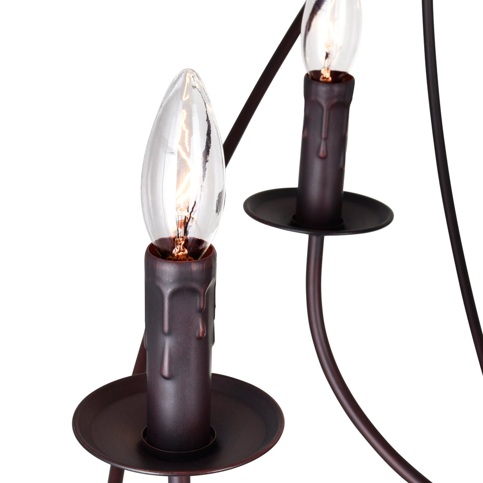 Arza 8 Light Up Chandelier With Brown Finish by CWI