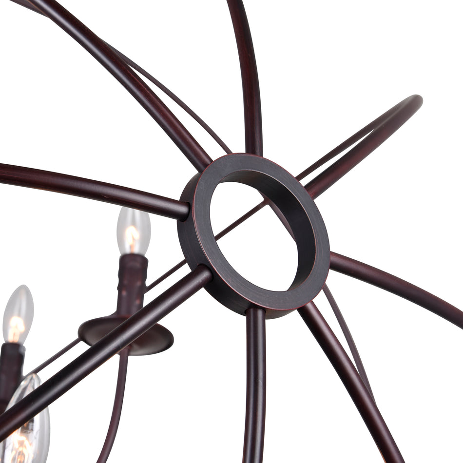 Arza 9 Light Brown Chandelier by CWI