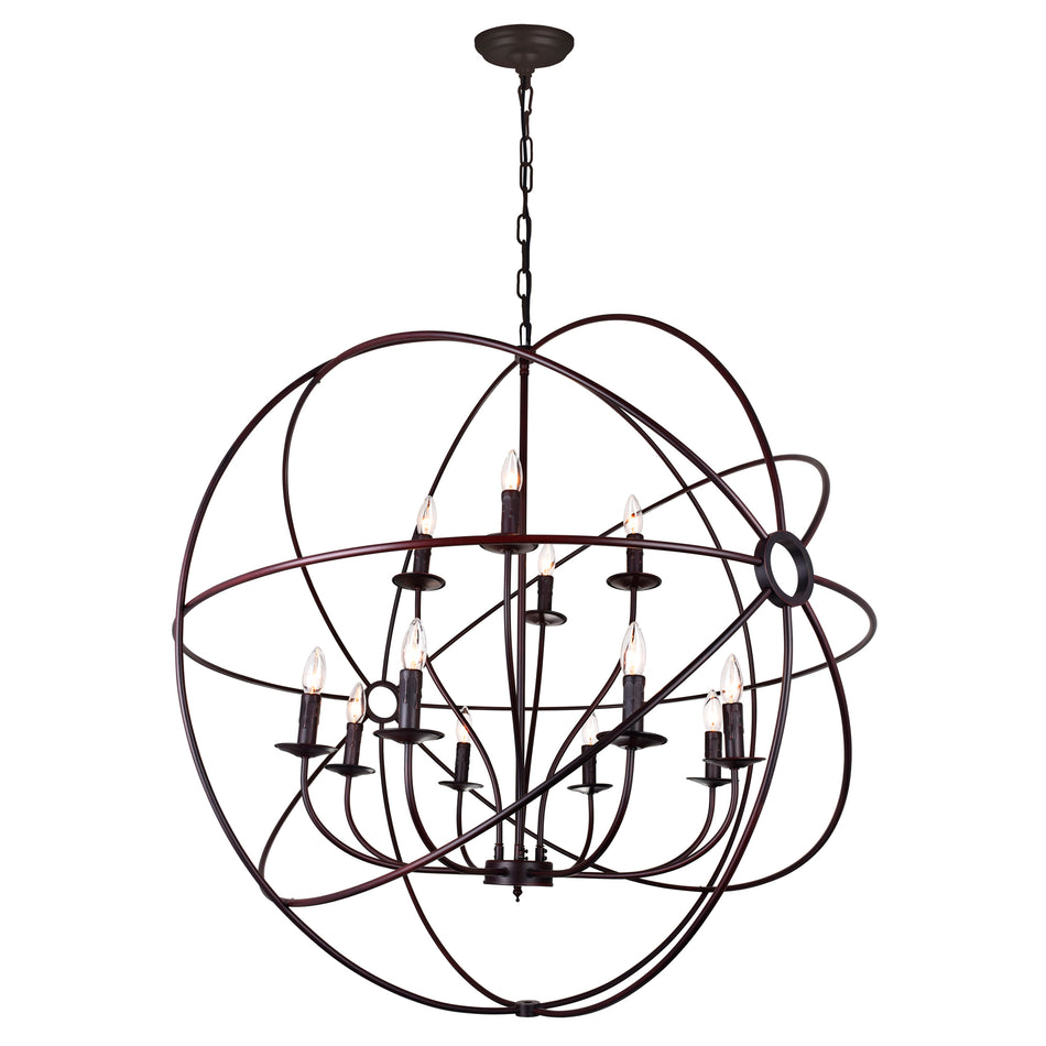 Arza 12 Light Brown Chandelier by CWI