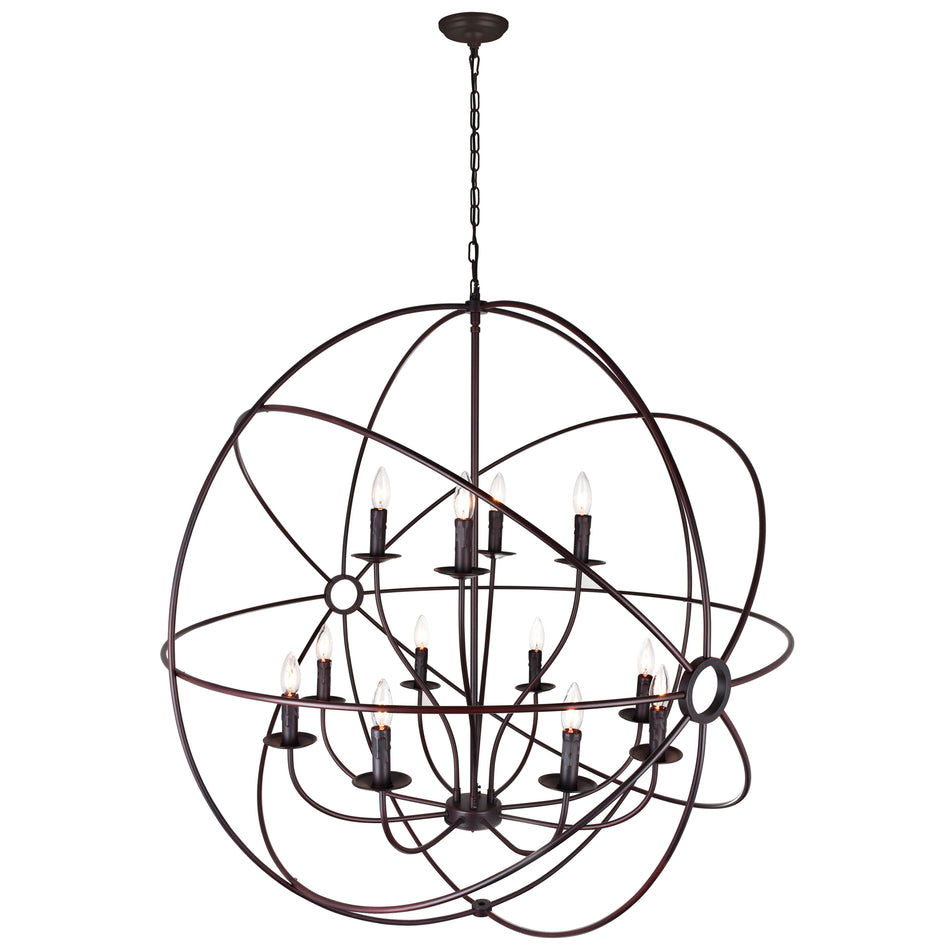 Arza 12 Light Brown Chandelier