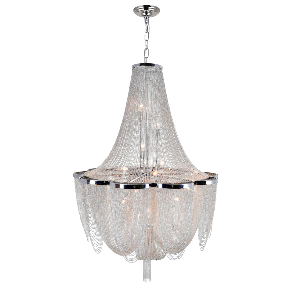 Taylor 10 Light Down Chandelier With Chrome Finish by CWI