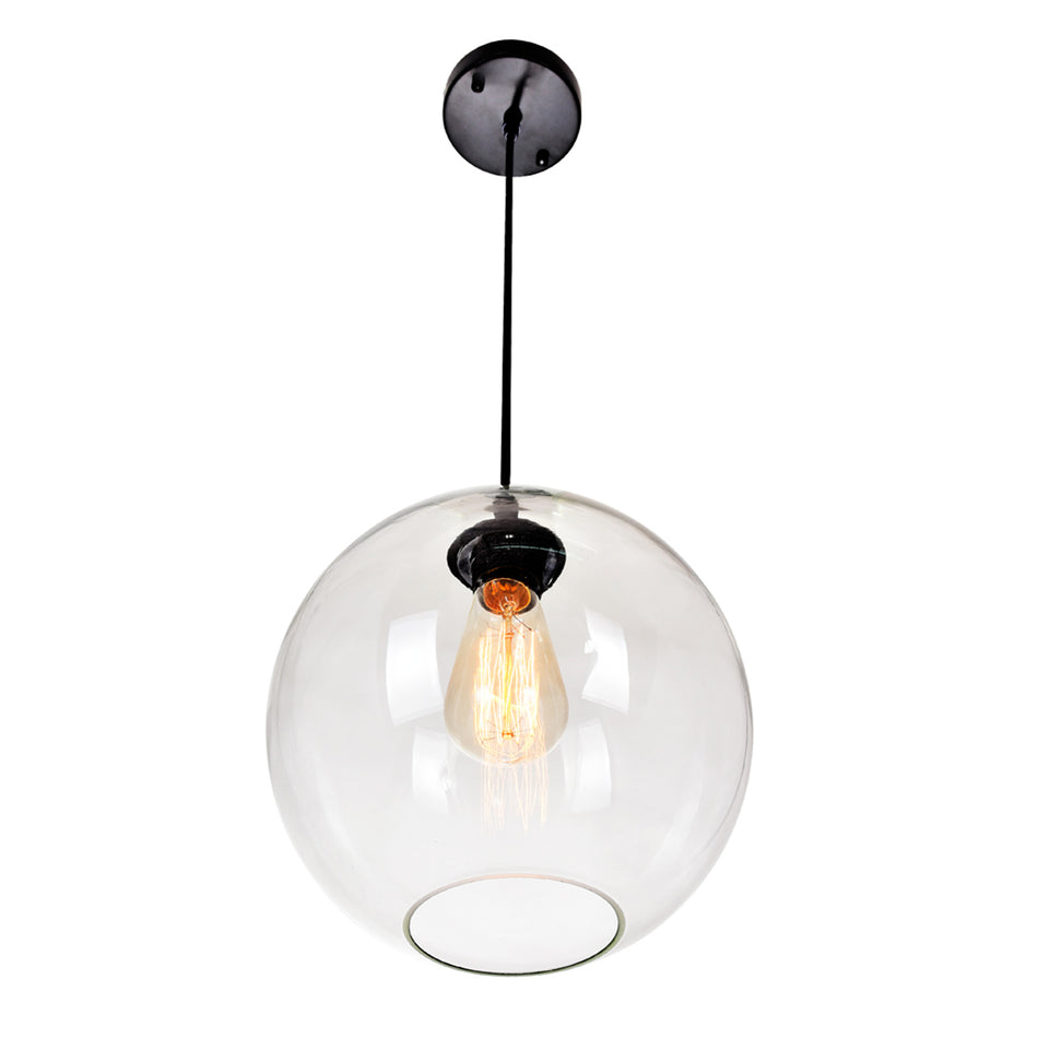 Glass 1 Light 10in Clear Down Mini Pendant by CWI